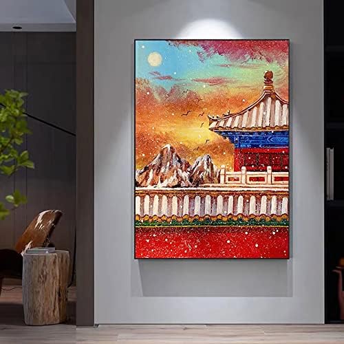 Instarry САМ 5D Диамантена Живопис на Големия Размер на Китайски Дворец Бродерия на кръстат бод Мозайка Стенен Арт Декор Комплекти