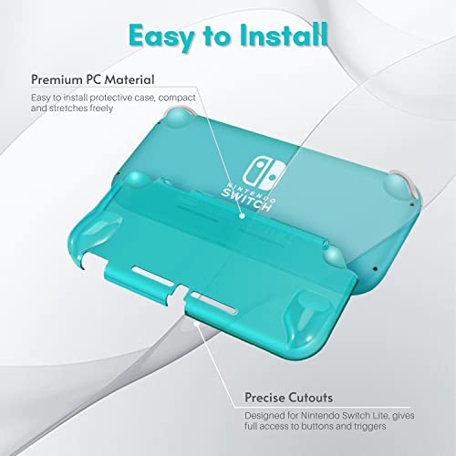 Прозрачен защитен калъф TNP за Nintendo Switch Lite - Защитен калъф Switch Lite с ергономична дръжка - Твърд, Лек, Тънък Защитен калъф за