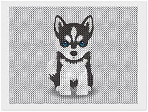 Сибирски Кученце Хъски е Диамантена Живопис Комплекти 5D направи си САМ Пълна Тренировка Планински Кристал Изкуство Стенен Декор за