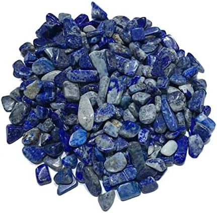 YONGTO A + 1000 грама 5-7 мм Натурален син Лазурит, кварцов кристал, Полиран Чакъл, Извадка от естествени камъни и минерали, камъни за