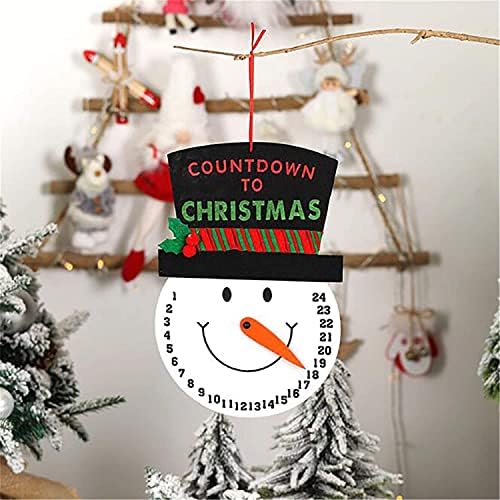 1 предмет, нетъкан Коледен календар за обратно броене, снежен човек, карикатура, подвесное декорация за празничната партита, календар за обратно броене, снежен чове