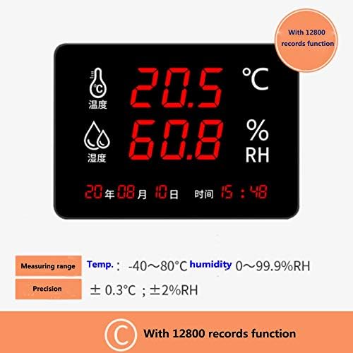 Инструкции за показване на сензор за температура и влажност на въздуха JYBB висока инжекция Промишлени Оранжерии Складове Лаборатория за Стенен монтаж, с аларма (G)