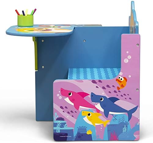 Детско столче-маса Shark с чекмедже за съхранение - идеален за практикуване на декоративно-приложен изкуство, лека закуска, домашно обучение, изпълнение на домашни ра