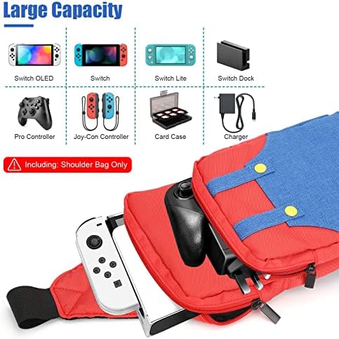Kawaii Раница За Носене, Чанта за съхранение на Nintendo Switch/Lite/OLED/конзола/лапад/Joy-Cons и аксесоари, Преносими Найлон Водоустойчива
