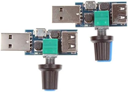 NOYITO 5 В USB Вентилатор Безстепенно Регулатор на Скоростта Регулатор с Превключвател на Скоростта Модул dc от 4-12 до 2,5-8 В 5