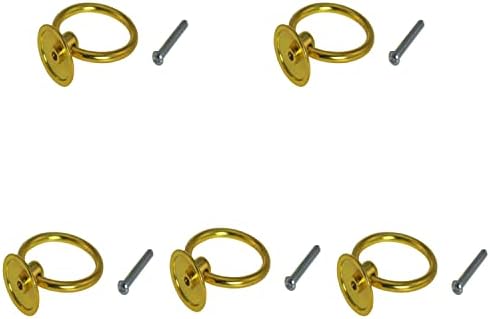 ZCZQC Златен Пръстен Тяга 5 бр. Златни Метални Химикалки с Висящ Пръстен за Шкафа помещения Прибиращи Дръжки за чекмеджета