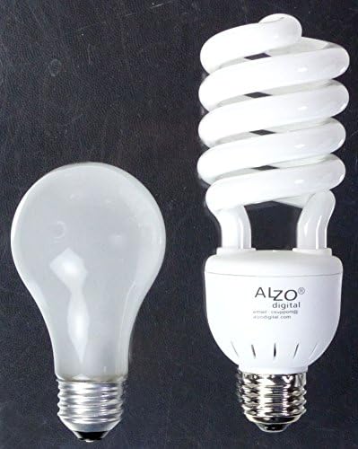 Електрическата крушка ALZO 27W с пълен набор от CFL 5500K, 1300 лумена, 120 В, комплект от 4