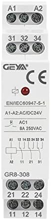 ILAME GR8 Din рейк 12 В 24 В 48-В Помощно реле индустриален мениджмънт Мини Междинно реле, AC/DC12V с 1SPDT 2SPDT 3SPDT (Цвят: