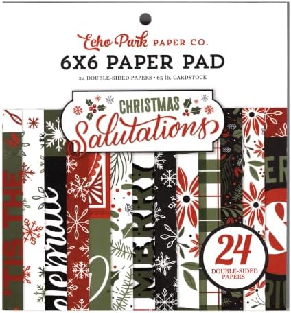 Echo Park Paper Company Писма С Коледа Хартия, Бележник, 6x6, Мулти