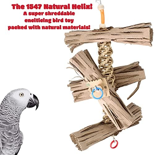Bonka Bird Toys 1547 Шредер картон от Естествена Спирала Лоза Клюн на Папагал Попугайчика