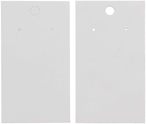 Картички за демонстрация обици от бяла хартия Juvale (3,5 x 2 инча, опаковка от 200 броя)