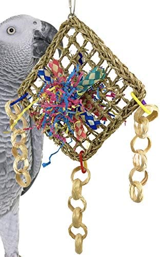Bonka Bird Toys 1723 Четирите ъгъла клетка за папагал Играчка Какаду Африкански сив За хранене. Висококачествен продукт, изработен в САЩ