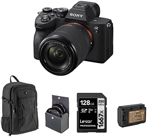 Беззеркальная Цифров фотоапарат Sony Alpha a7 IV, с обектив FE 28-70 mm f /3.5-5.6 OSS в комплект с карта памет от 128 GB, раница, акумулаторна батерия, комплект филтри 55 мм