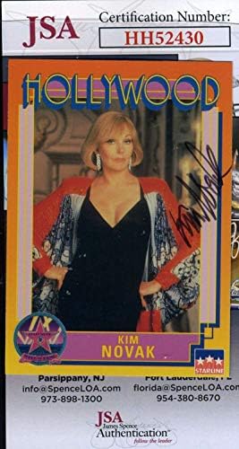 Ким Новак JSA Coa Подписа автограф на пощенска картичка Starline Hollywood 1991 г.