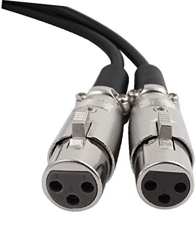 X-DREE Audio 1,8-крак свързване на Y-образен кабел-сплитер XLR конектор XLR в две гнезда (Cavo аудио XLR maschio да 1,8 м в cavo XLR maschio допио cavo femmina XLR