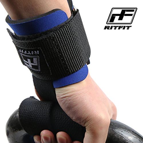 Подтягивающие колани RitFit + Защита на китката си за вдигане на тежести, Бодибилдинг, ММА, Пауэрлифтинга, Силови тренировки ~ Мъжете и Жените