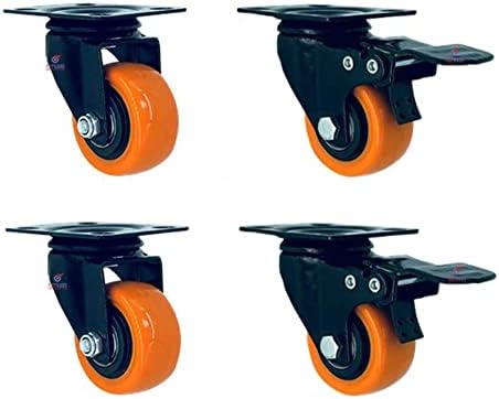 Ролки за чинии LumeCube Колела за мебели 15 40 мм / 50 мм Безшумни Въртящи колела за тежки условия на експлоатация от PVC със спирачка