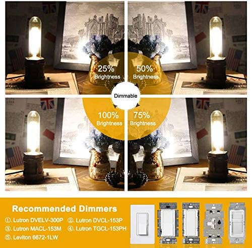 CRLight 8 W Led Тръбна лампа с регулируема яркост, еквивалент на 800ЛМ 80 W, средна база E26 3000K Мек Бял цвят, Реколта led крушки