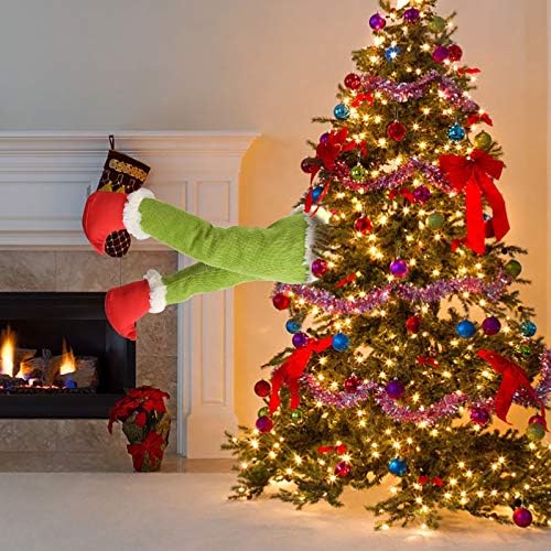 Меки Крака коледно дърво за Украса Плюшени Крака 15,7 Инча За Коледа Коледна декорация за Дома Украшение