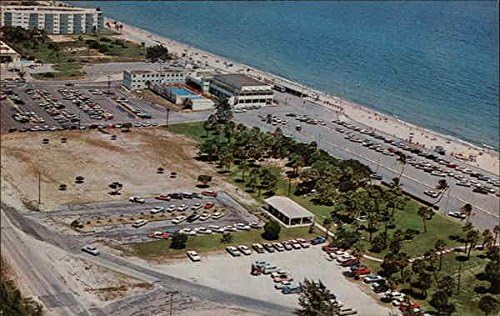 Гледка от птичи поглед на плажа Лейк Уърт-Лейк Уърт, Флорида Флорида Оригиналната Реколта Картичка