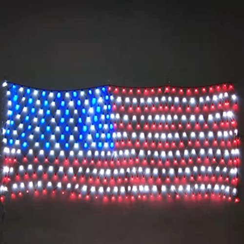 Външни Декорации на 4 юли, алуминиева Дограма, пердета, led Окото тела с Американския Флаг, Червени, Бели и Сини Патриотическими