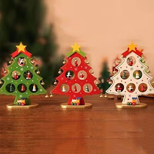 парчета дърво guk със Стойка, Натурална Незаконченная Коледно Дърво Елха, Междузвездни Занаяти за Коледна украса, Коледни подаръци за деца (Бял-c)