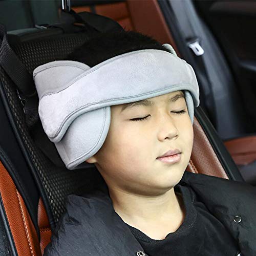 Облегалката за глава на Детското столче за кола StoHua - Удобна Възглавница За главата и врата, регулируеми Релеф врата автомобилни седалки, Сив