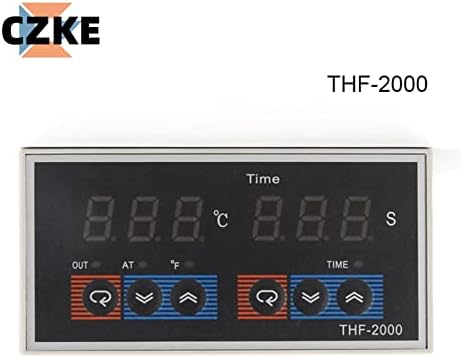 Уред за управление на интеграцията на времето и температурата UNCASO THF-2000 AC85-AC265V 50Hz с цифров дисплей PID контролер (Цвят: