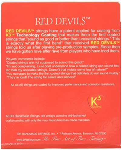 Струни DR Red Devils - Електрически с Червено покритие Extra-Life 10-46