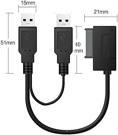 Конектори Кабел-адаптер за оптичен диск за лаптоп Easy Drive line SATA към USB 6 + 7P SATA до USB2.0 Easy Drive line Раздаточная кутия (САЩ, цвят: 01)