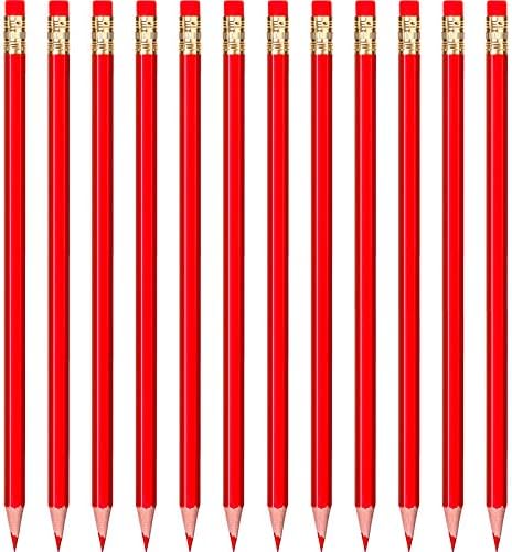 Zhanmai Инспектори Стираемые моливи Червени Моливи Предварително Заточенные № 2 HB с Стирающимися върховете за проверка на Тестове за оцветяване карти (24 броя)