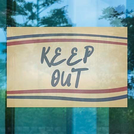CGSignLab | Верига за прозорци Keep Out -Ленти Носталгия | 18 x12