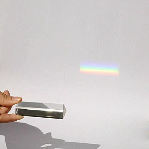 Семицветное което отразява слънчевата светлина оптично стъкло DAGIJIRD, тройната триъгълна призма, Спектър на светлината за преподаване на физика