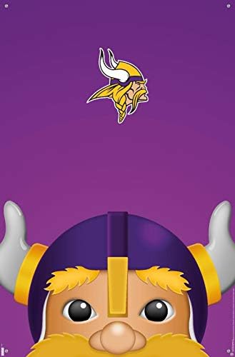 Стенен Плакат NFL Minnesota Vikings - Талисман С. Престън Виктор 20 с Бутони