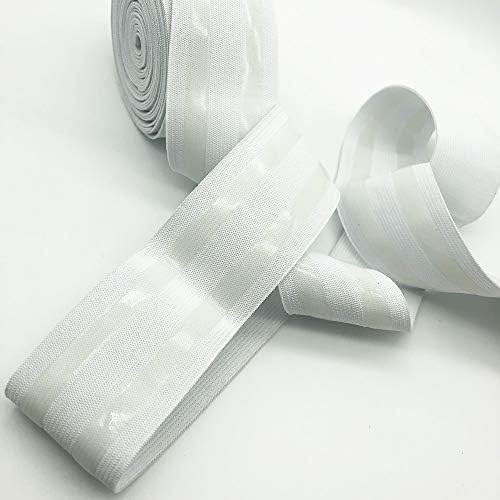 улавяне на силиконова основа с ширина 50 мм, еластичен нескользящий аксесоар за дрехи и бельо, 30 ярда в опаковка (бял)