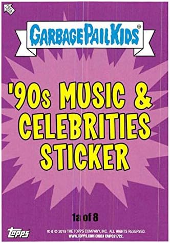 2019 Етикети Topps за деца от боклук кофи, Ние Мразим музика на 90-те и личности, са подбрани търговска стикер №1 ТЕЧЕН РОБ, която