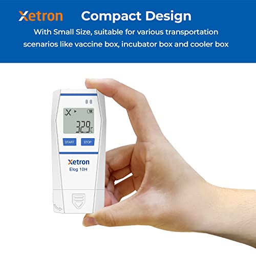 Данни дървар термометър Xetron Elog10 Водоустойчив【-22 ~ 158℉】 USB-Секретарят на температурата, за многократна употреба на секретаря на