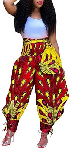 Модни Дамски Ежедневни Зреещи С Африканските Принтом, Свободни Широки Панталони за отдих в стил Хипи