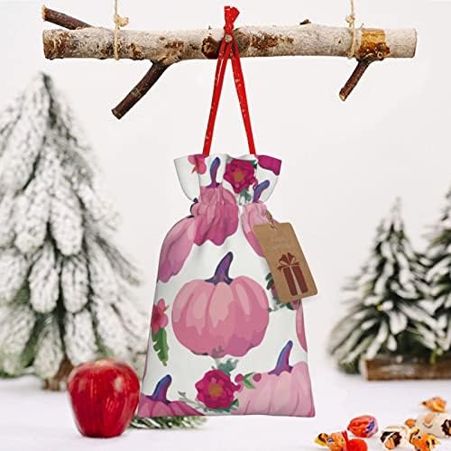 Пакети за Коледни подаръци На Експозиции Розов Цвят-Тиква-Торбички За Опаковане на Подаръци за Деня На Благодарността, Торбички