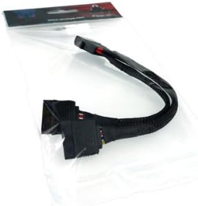 Y-кабел Phobya, 4-пинов Molex за включване 2X SATA, 15 см, С ръкави, Черно