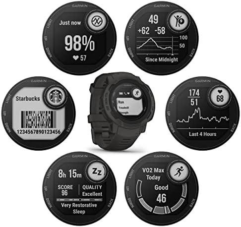 Преносими умни часовници на Garmin Instinct 2S GPS с по-Малък размер, изрезанные за улицата, графит, със стъкло Corning Gorilla