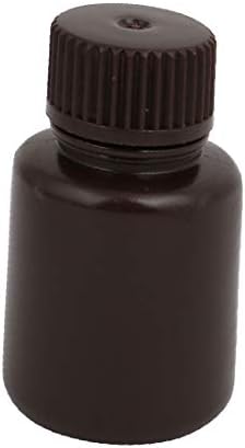 X-DREE 30 ml Пластмасова бутилка за съхранение на лабораторен реагент от полиетилен с висока плътност с винт на капака, черна,