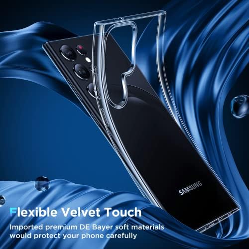 Калъф Humixx Ultra Clear за Samsung Galaxy S23 Ultra, [Никога не е жълт] [Ударопрочная защита на Mil-клас] 2X Гъвкаво защитно фолио