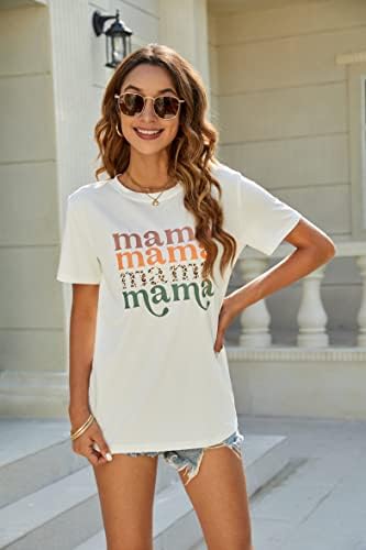 Блуминг Желейная Женска Риза Мама, Модни Графики Тениски Свободно, Намаляване, Летни Потници, Блузи С Къс Ръкав