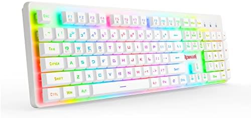Безжична детска клавиатура Redragon K509 Pro с подкрепата на 2.4 G и Bluetooth, RGB подсветка и 104 нископрофилни клавиши