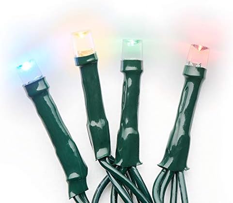 Римски лампи LED Superbright USB 100L Multi 27 метра, Комплект тела със зелен кабел, 10 Функционални контролери, 8 таймери за включване /