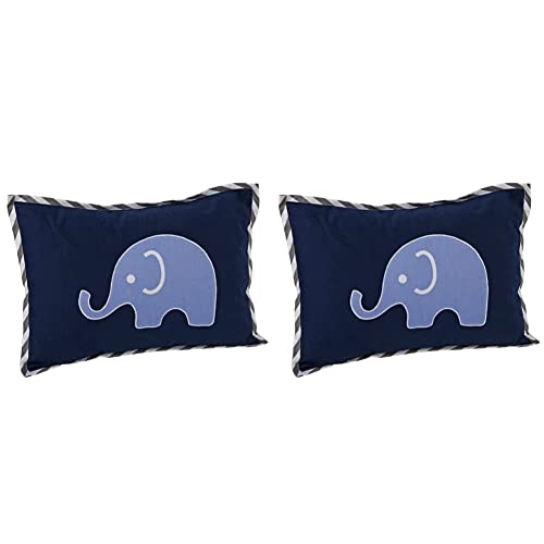 Възглавница Bacati - Elephants Синьо-сива Dec (опаковка от 2 броя)
