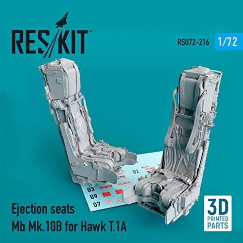 Комплект RSU72-0216 1/72 Катапультных седалки Mb Mk.10B за Hawk T. 1A (3D печат)