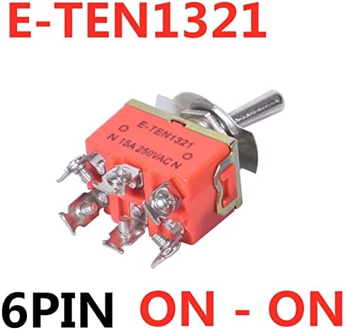 HALONE 1бр 15A 250V SPST 2 4 6 Клеммный превключвател за включване-изключване на самостоятелно блокиране (Цвят: E-TEN1322)