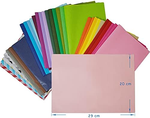 Simetufy 320 Листа Цигарена хартия на Едро, 32 Цвят, Цвят на Подвижния хартия за опаковане на подарък, 8 x 12, Благородна Художествена Рана, с Преливащи се цветове, хартия Цве?